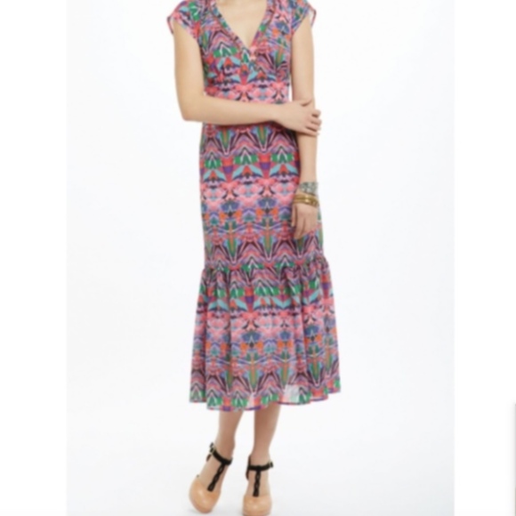 Anthropologie Dresses & Skirts - /SALE/ Vanessa Virginia Beaded Chiffon Maxi Dress